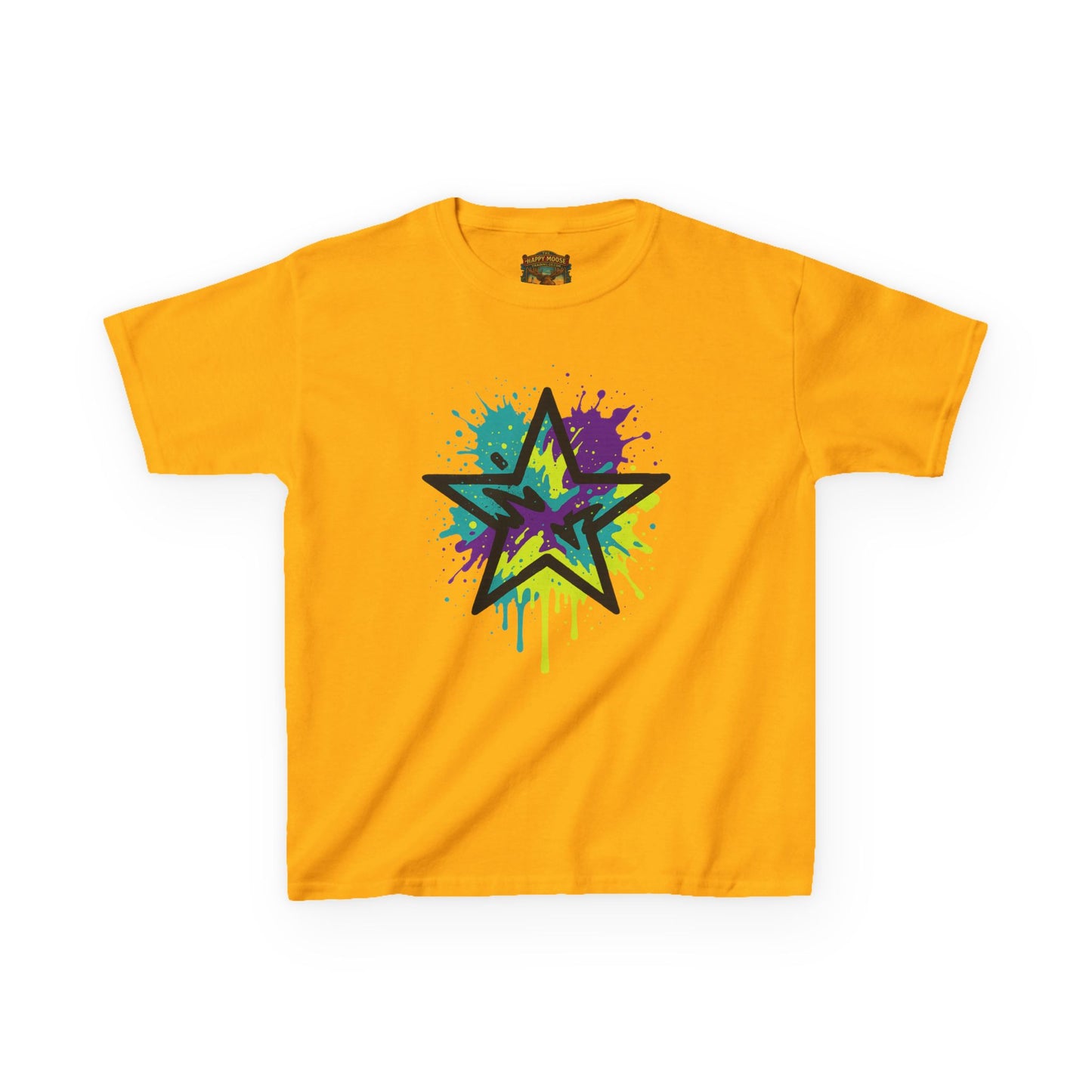 Kids Star Graffiti T-Shirt — Colorful Drip Street Art Tee