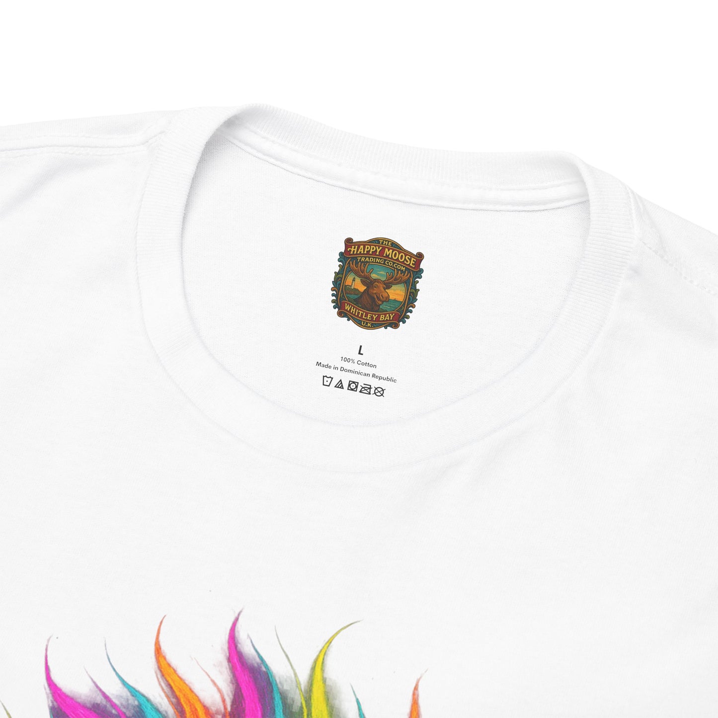 Colorful Highland Cow T-Shirt — Vibrant Rainbow Yak Graphic Tee