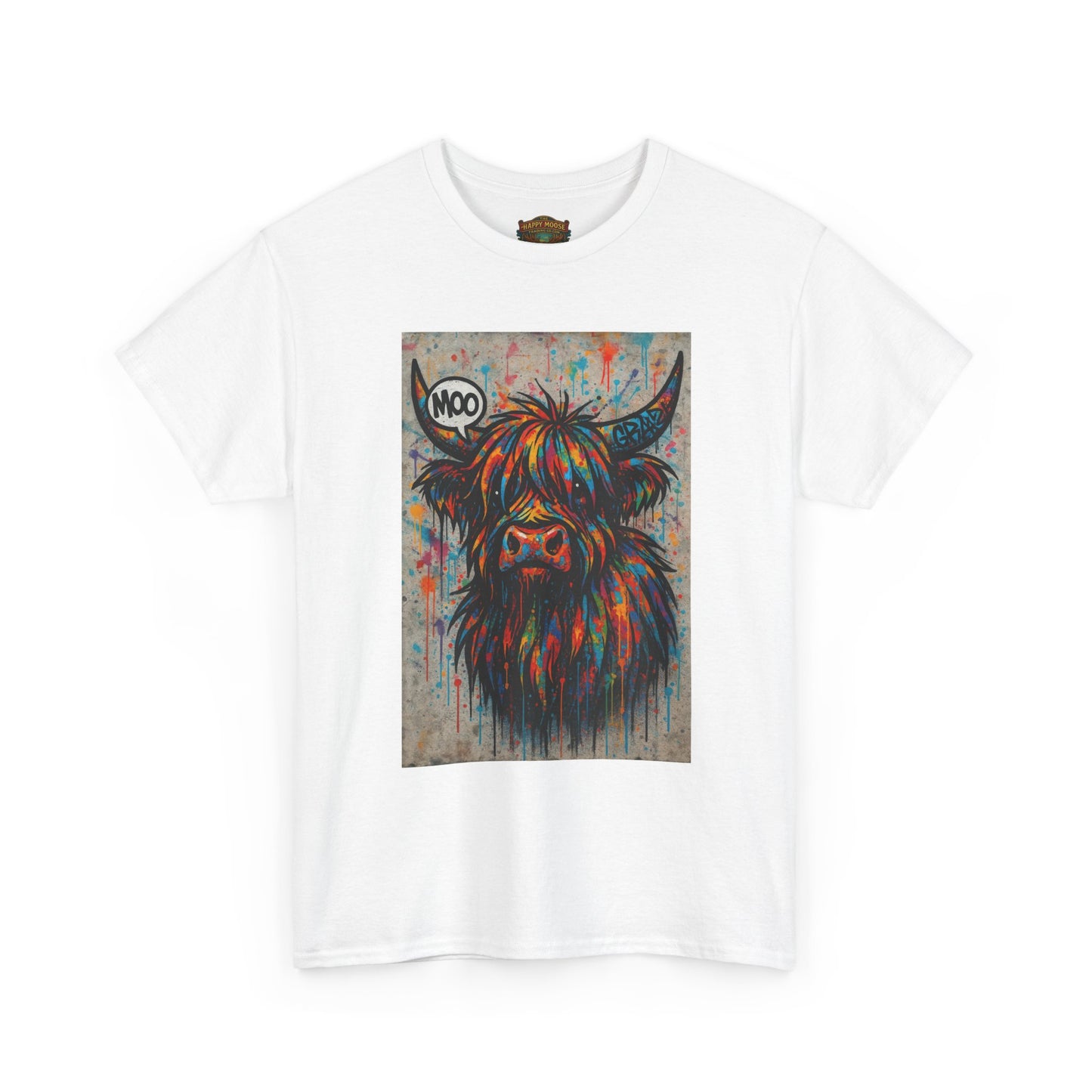 Psychedelic Highland Cow T-Shirt | Retro Rainbow Cow Art 7