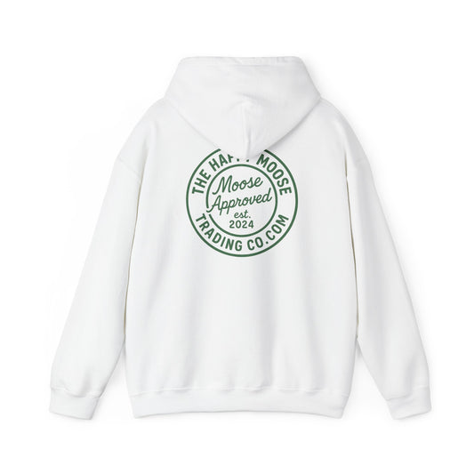 Hoodie - 'Moose Approved' Vintage Trading Co. Logo Hooded Sweatshirt