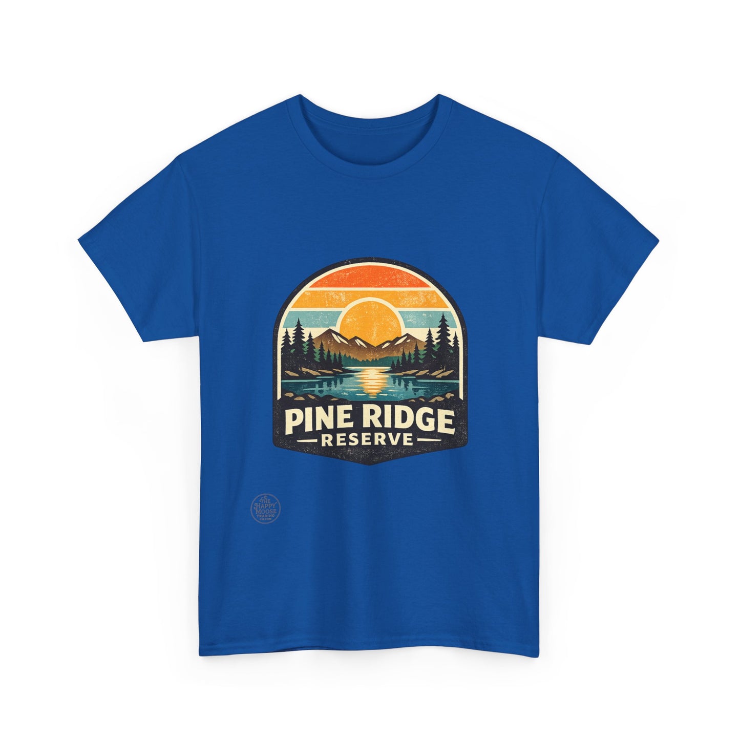 Pine Ridge Reserve TShirt — Vintage Sunset Mountain Camping T-Shirt