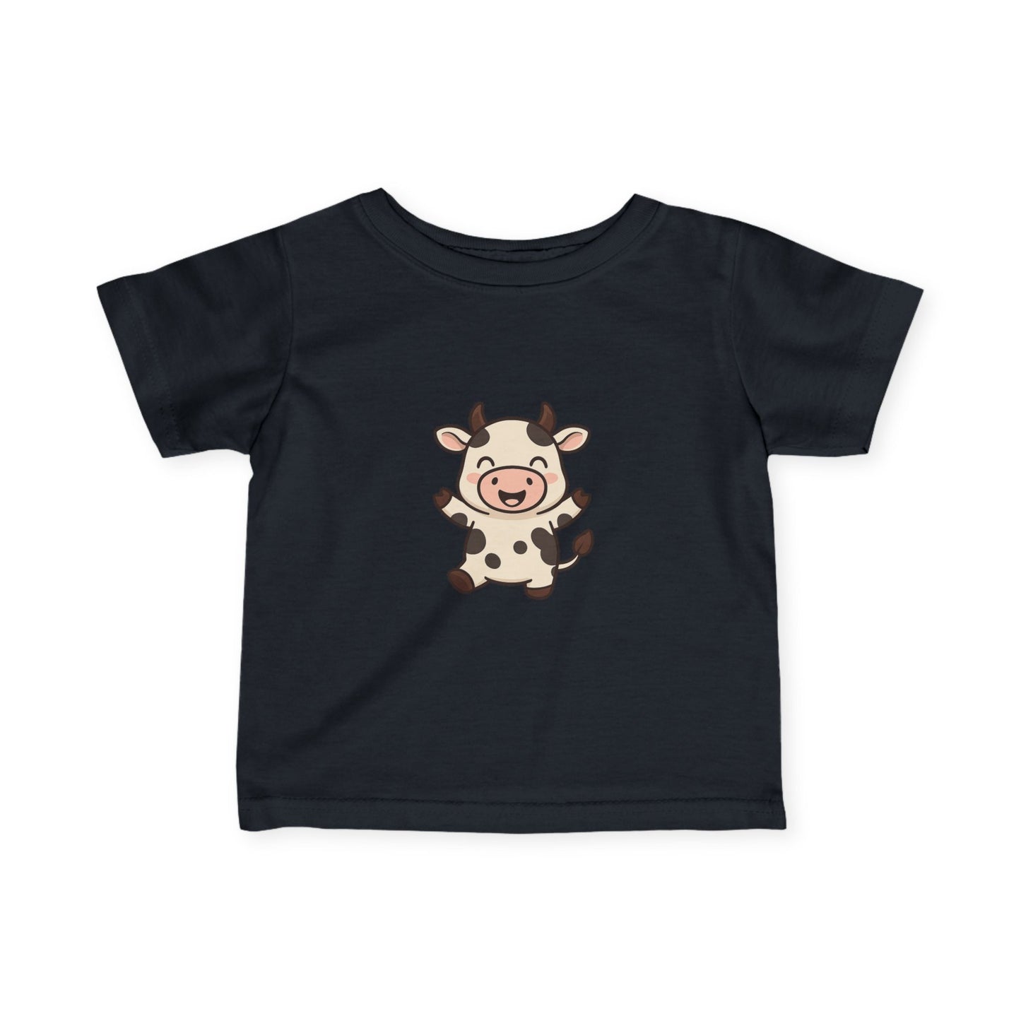 Cute Baby Cow Infant Tee — Adorable Cartoon Calf Bodysuit Shirt