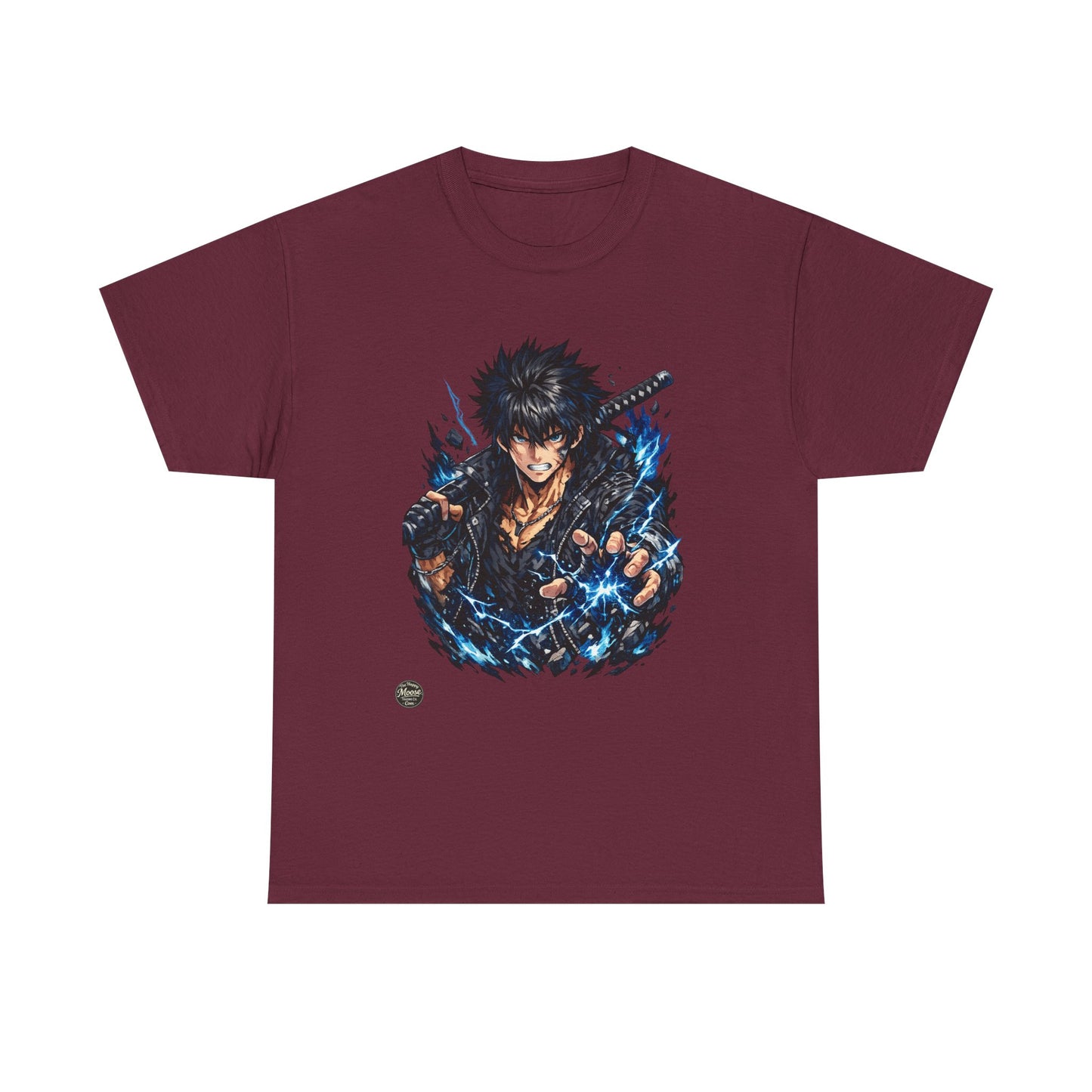 Samurai Warrior Anime Tee — Fierce Swordfighter Graphic T-Shirt #E005