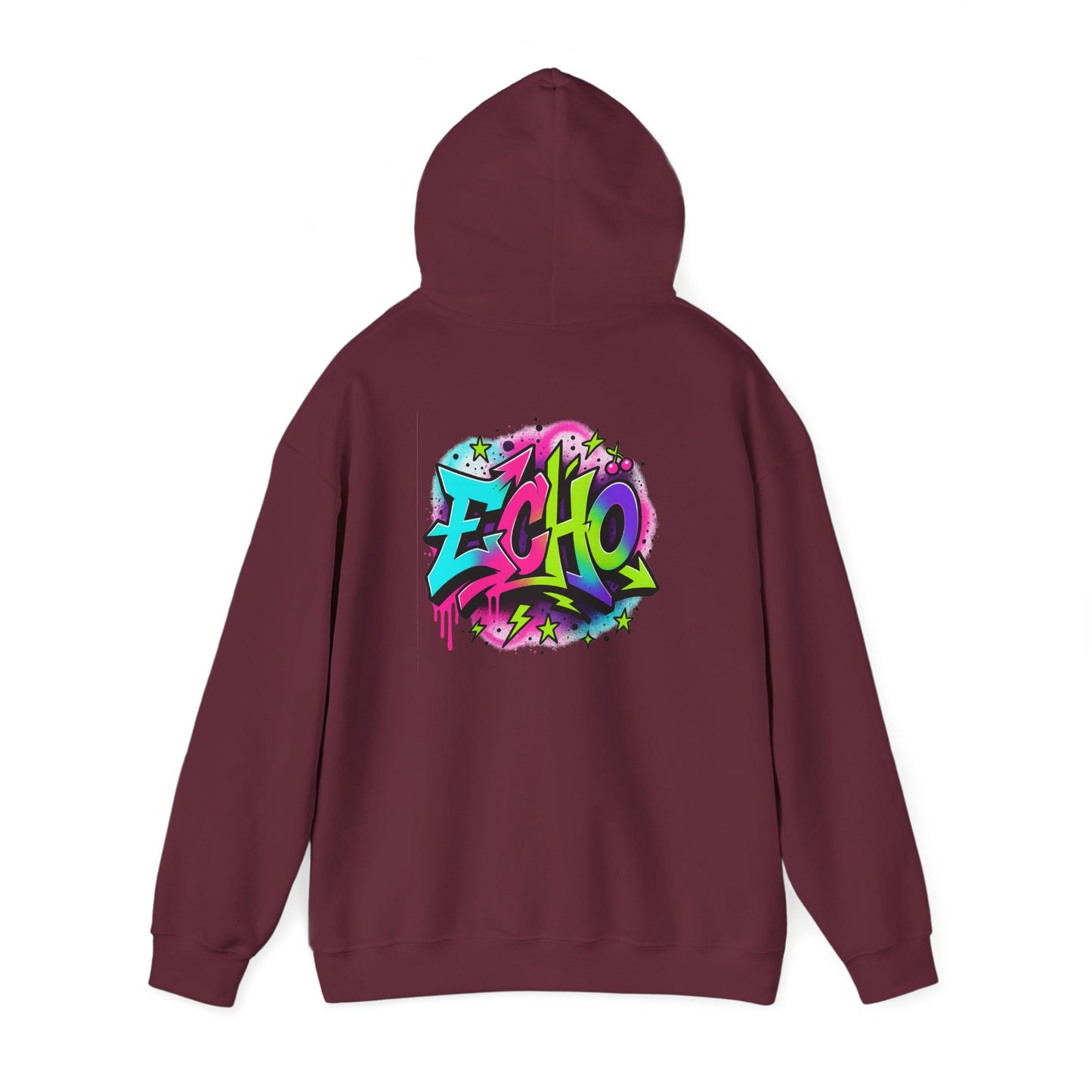 Graffiti "ECHO" Hoodie – Street Art Graphic Pullover