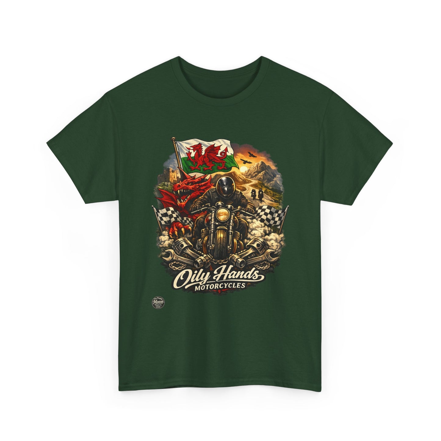 Vintage ‘Oily Hands’ Welsh Motorcycle Cruiser Tee