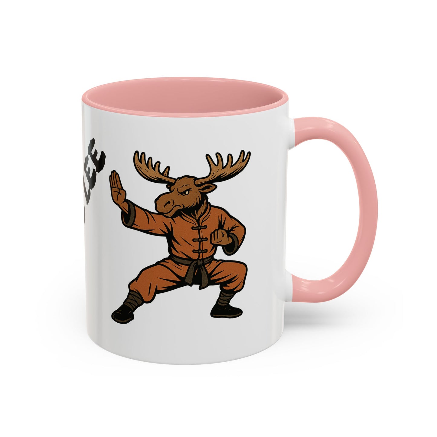 Moose Lee Martial Arts Accent Coffee Mug — Funny Moose Kung Fu 11/15oz