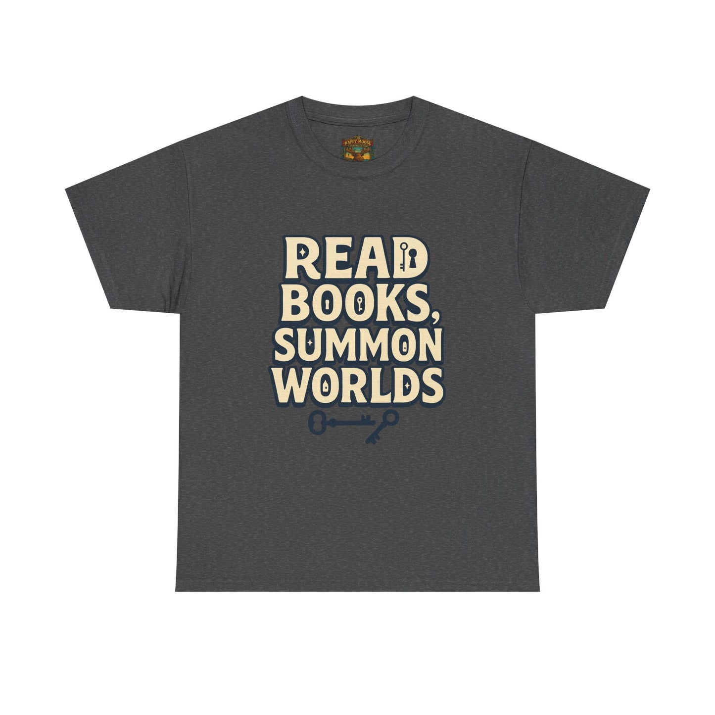 Read Books Summon Worlds T-Shirt — Literary Fantasy Book Lover Tee