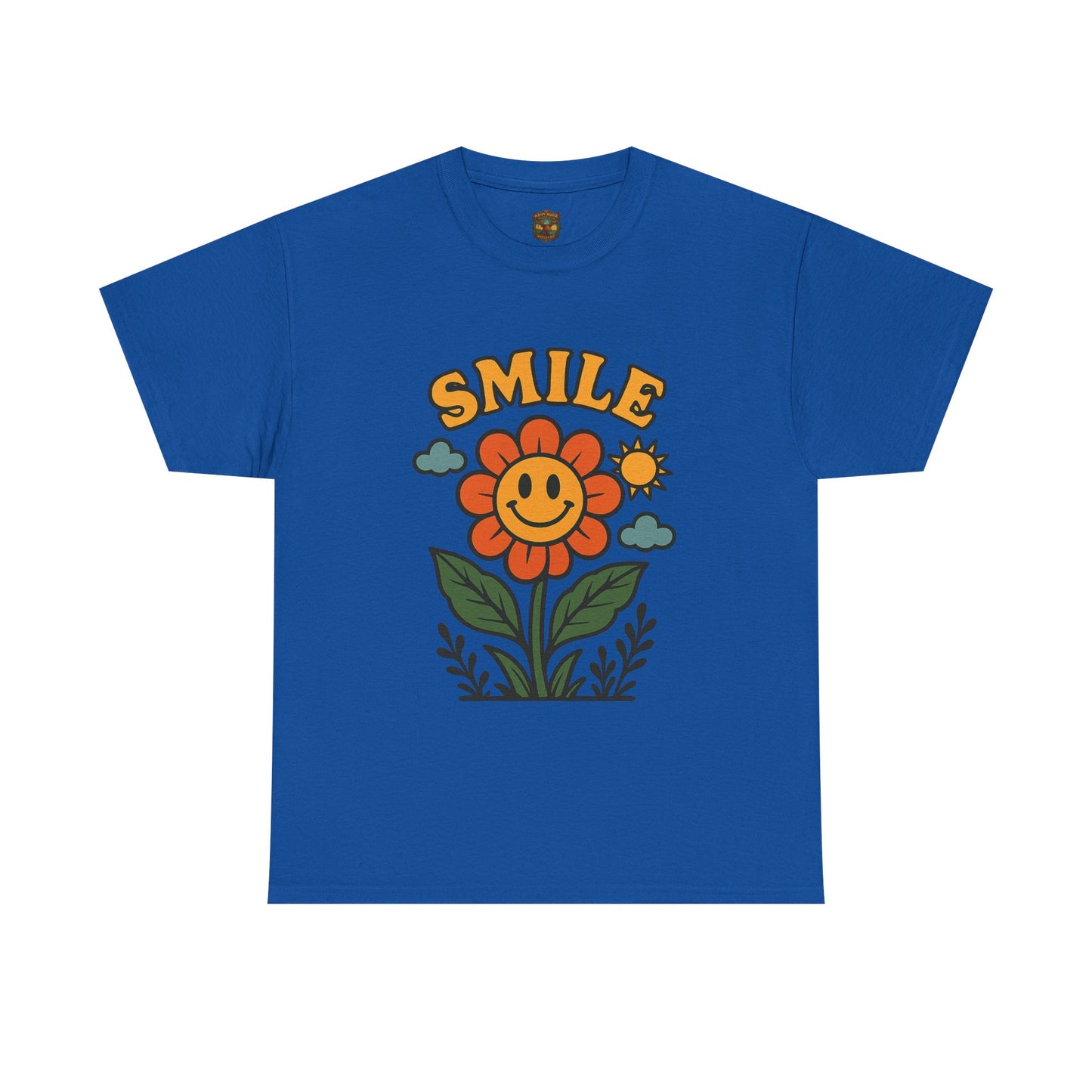 Smile With The Flowers T-Shirt | Floral Typography Tee