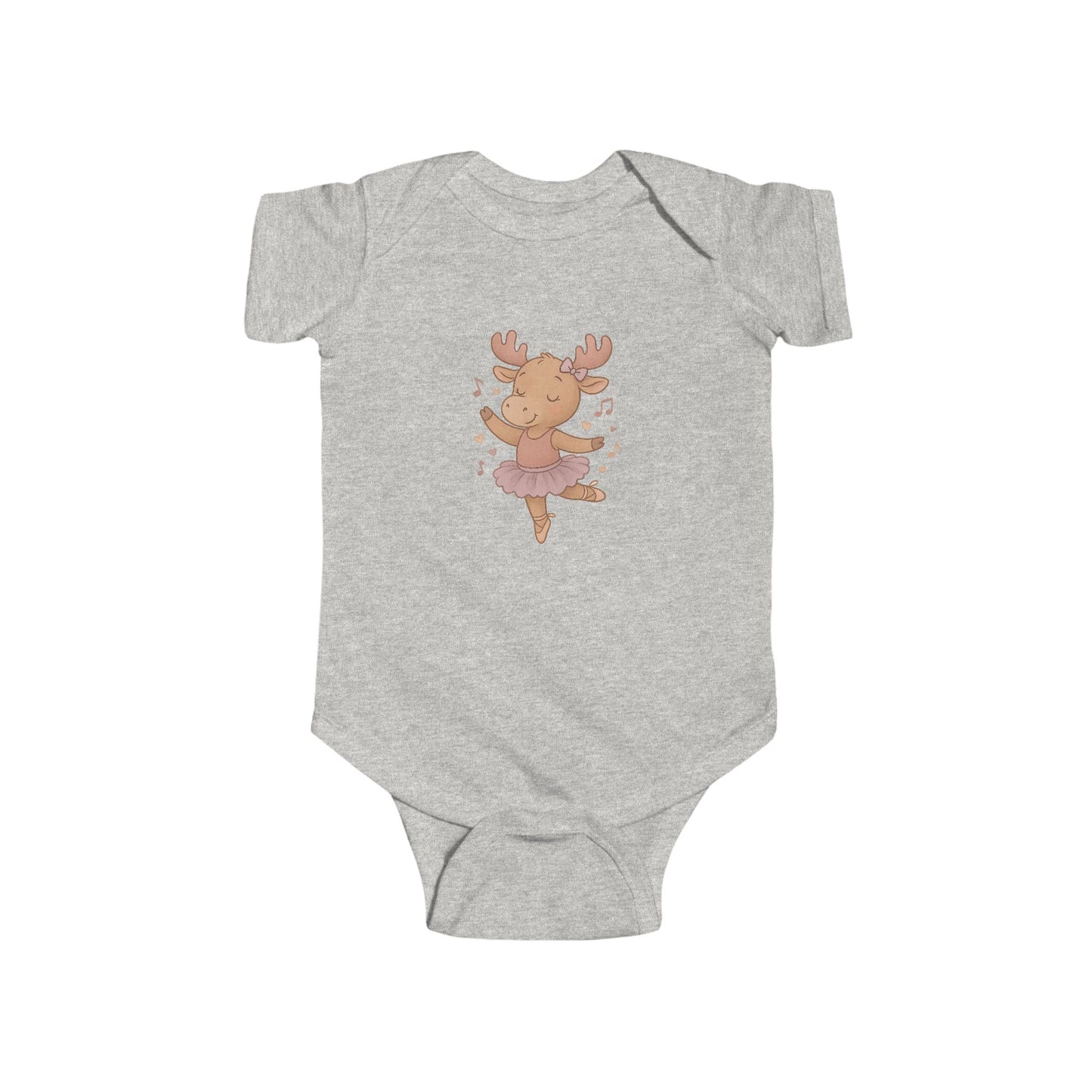 Baby Bodysuit — Cute Ballerina Moose Illustration