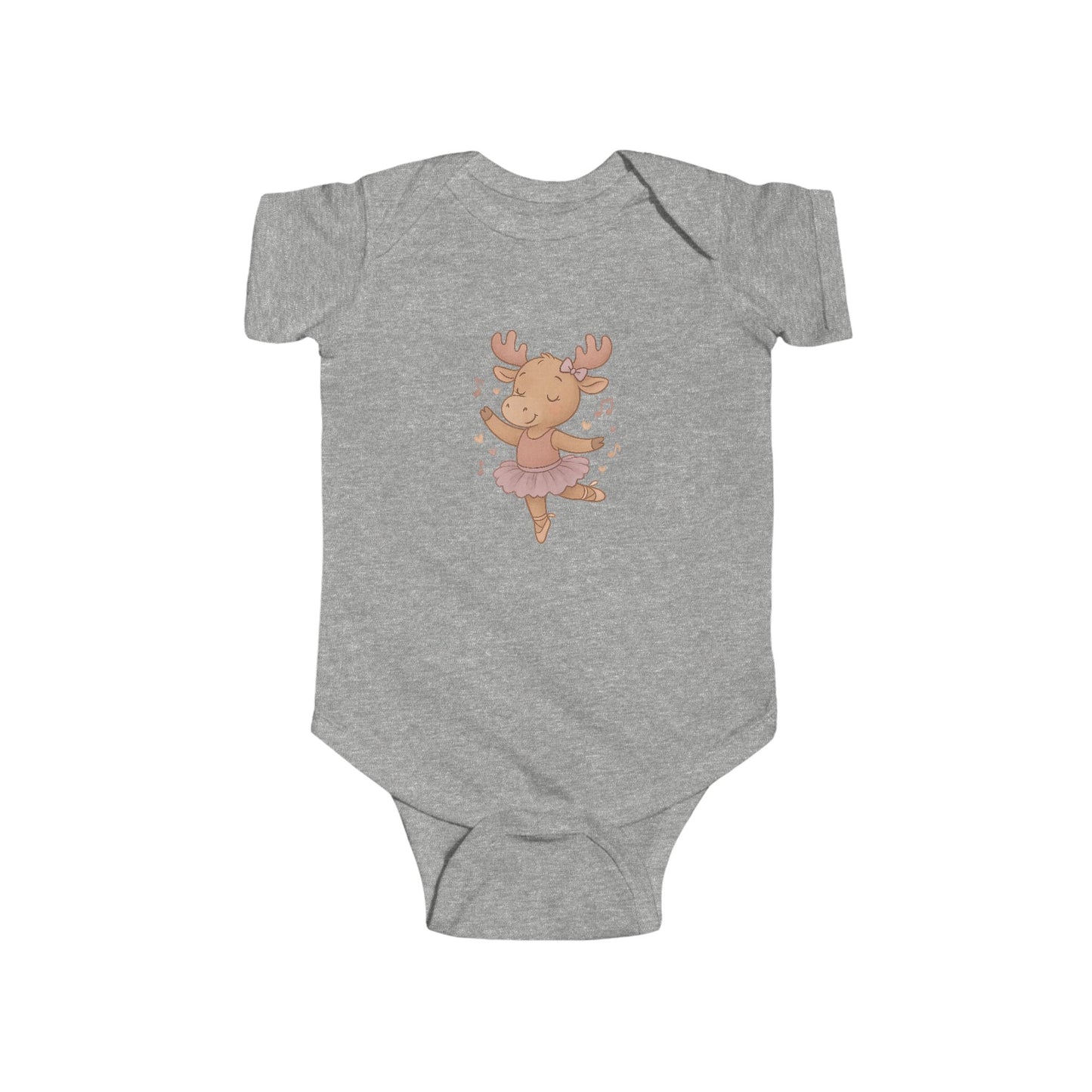 Baby Bodysuit — Cute Ballerina Moose Illustration