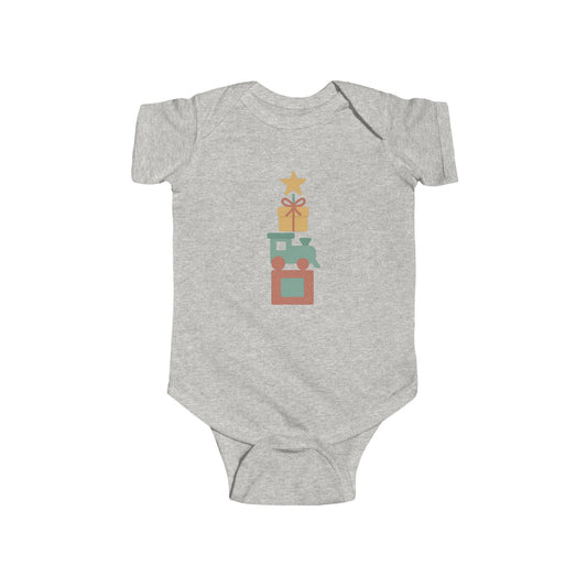 Baby Bodysuit - Stacked Holiday Gifts Christmas Onesie