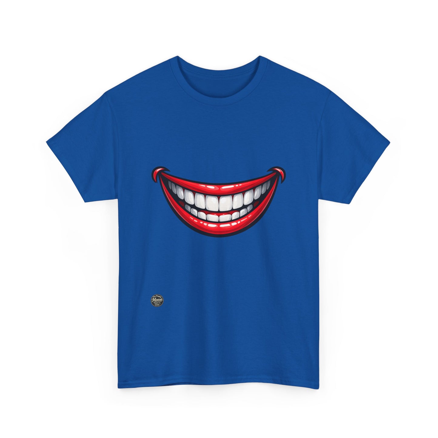 Smiling Joker Mouth Tee — Funny Red Grin Graphic T-Shirt