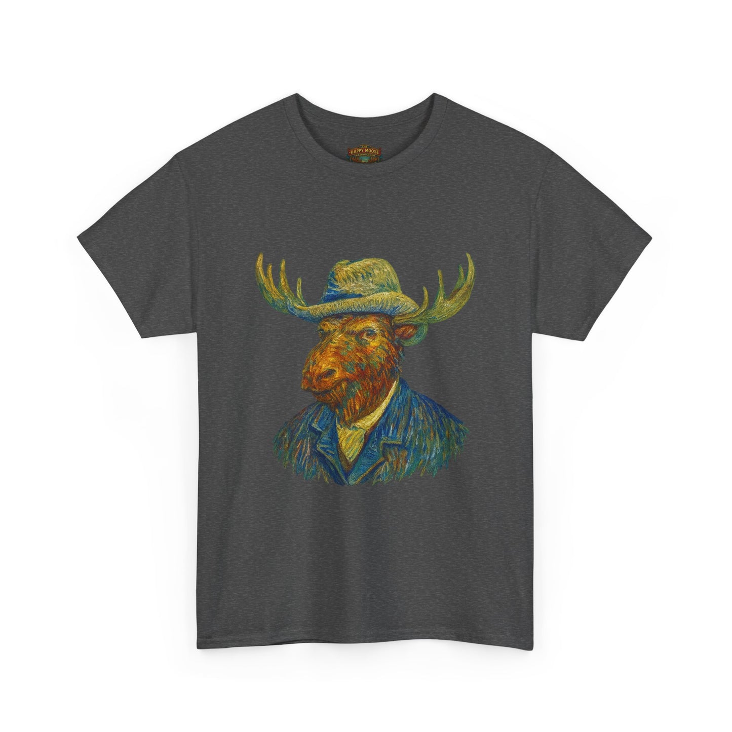 Moose Gogh Self-portrait with Straw Hat |  Art Tee