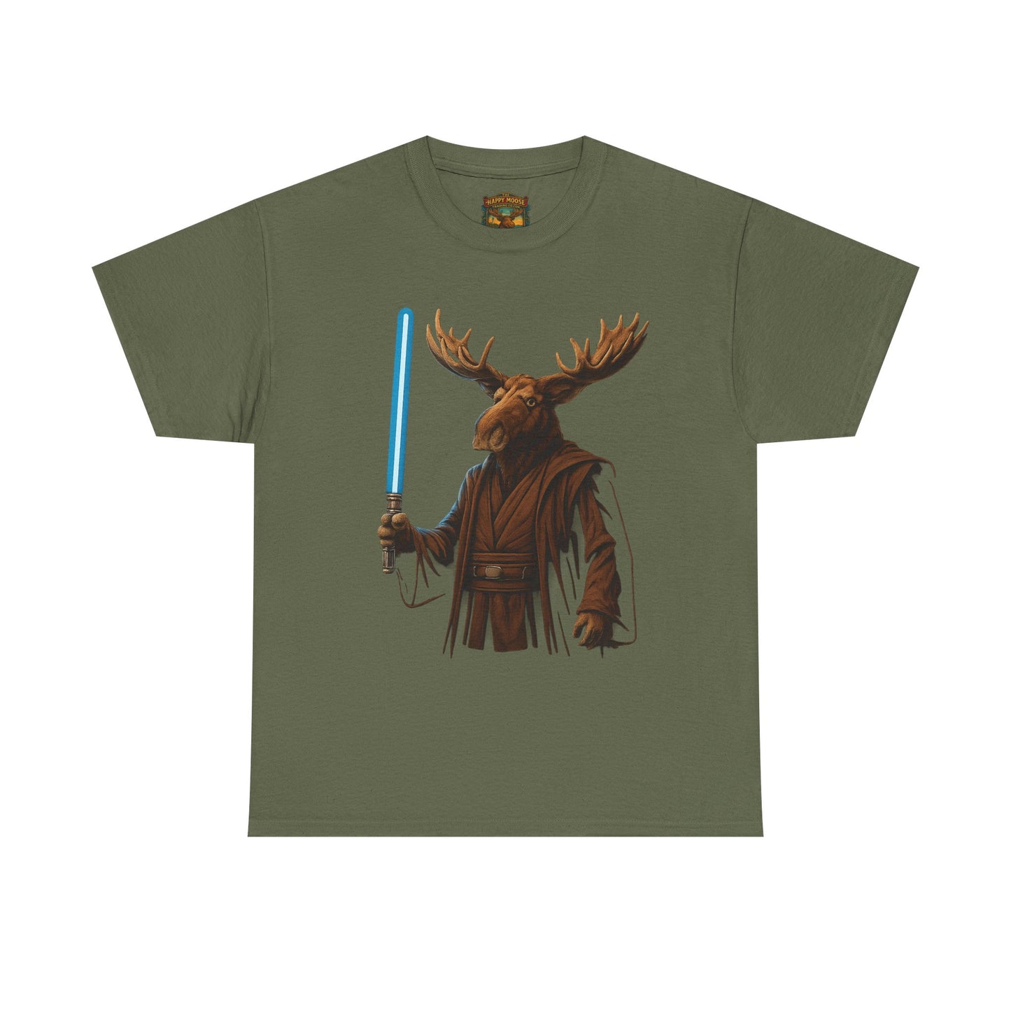 Moose Wars T‑Shirt — Funny Star Wars Inspired Moose with Lightsaber