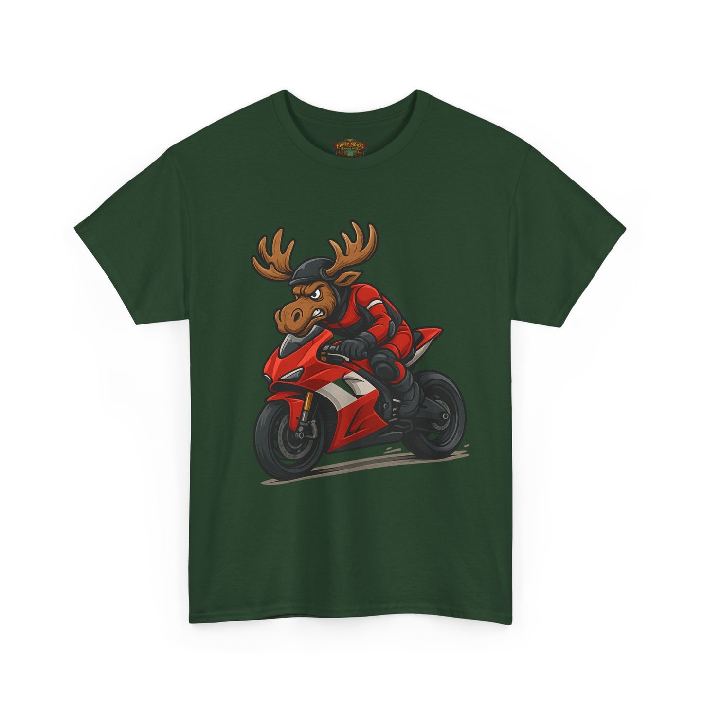 Motorcycle Moose T-Shirt — Funny Biker Graphic Tee