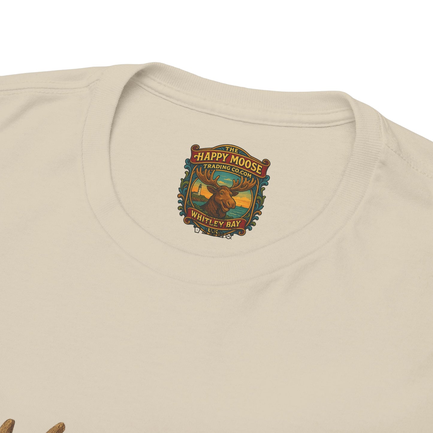 Surreal Moose Head Suit T‑Shirt — 'Man with Antlers' Artistic Graphic Tee