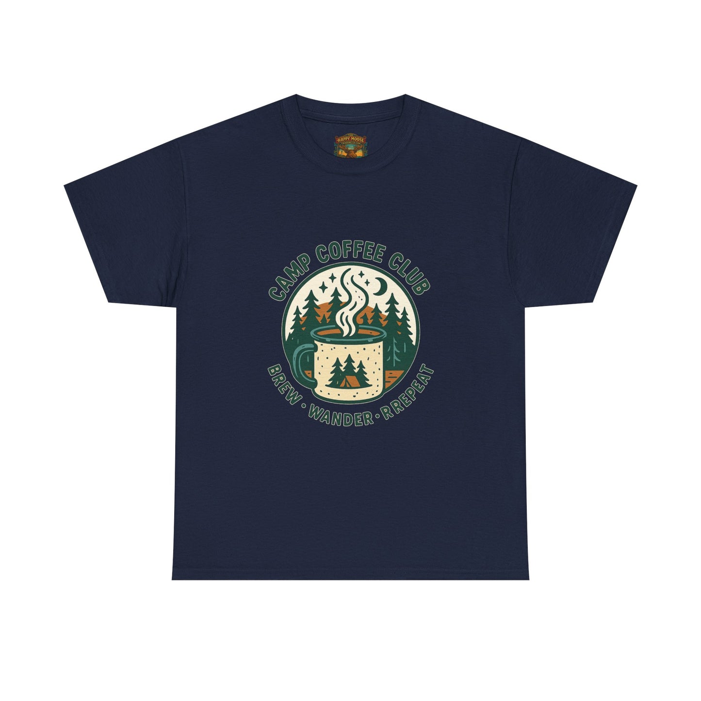 Camp Coffee T-Shirt — 'CAMP COFFEE' Retro Outdoor Tee