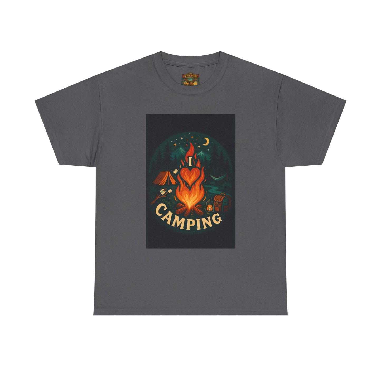 Camping Heart Campfire T-Shirt | Outdoor Adventure Graphic Tee