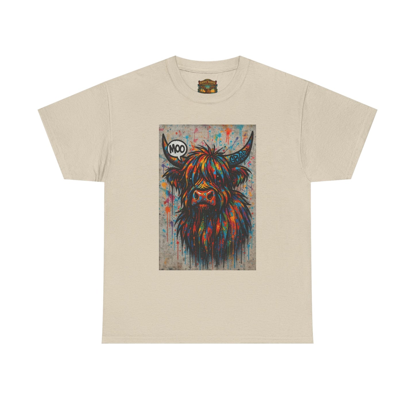 Psychedelic Highland Cow T-Shirt | Retro Rainbow Cow Art 7