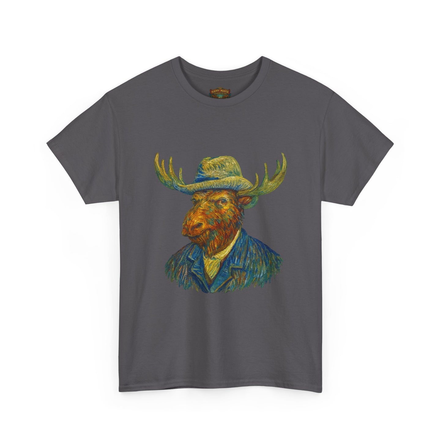 Moose Gogh Self-portrait with Straw Hat |  Art Tee