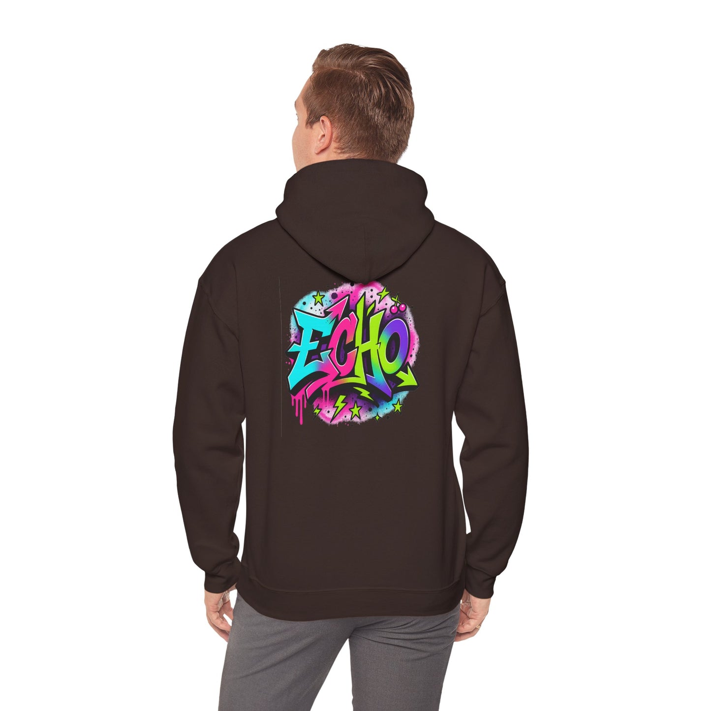 Graffiti "ECHO" Hoodie – Street Art Graphic Pullover