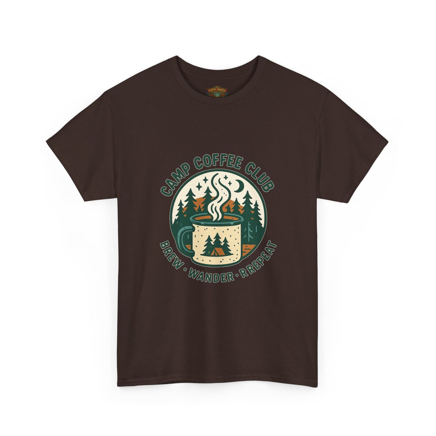 Camp Coffee T-Shirt — 'CAMP COFFEE' Retro Outdoor Tee