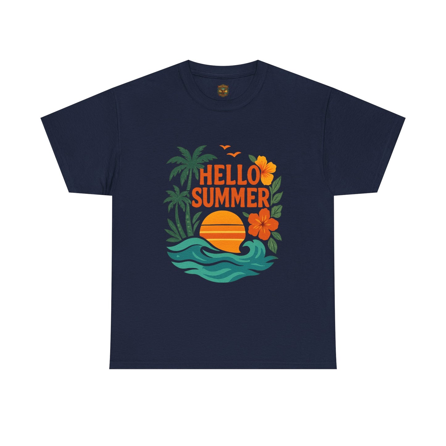 Hello Summer T-Shirt | Sunshine Text Graphic, Summer Vibes Tee