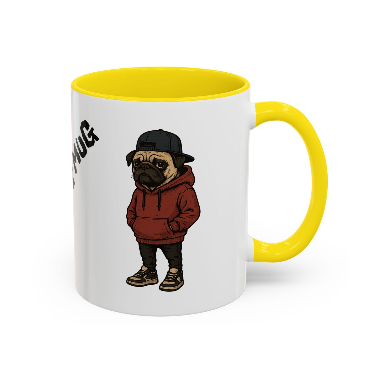 The Pug Mug Accent Coffee Mug — Cute Pug Cartoon Gift (11/15oz)