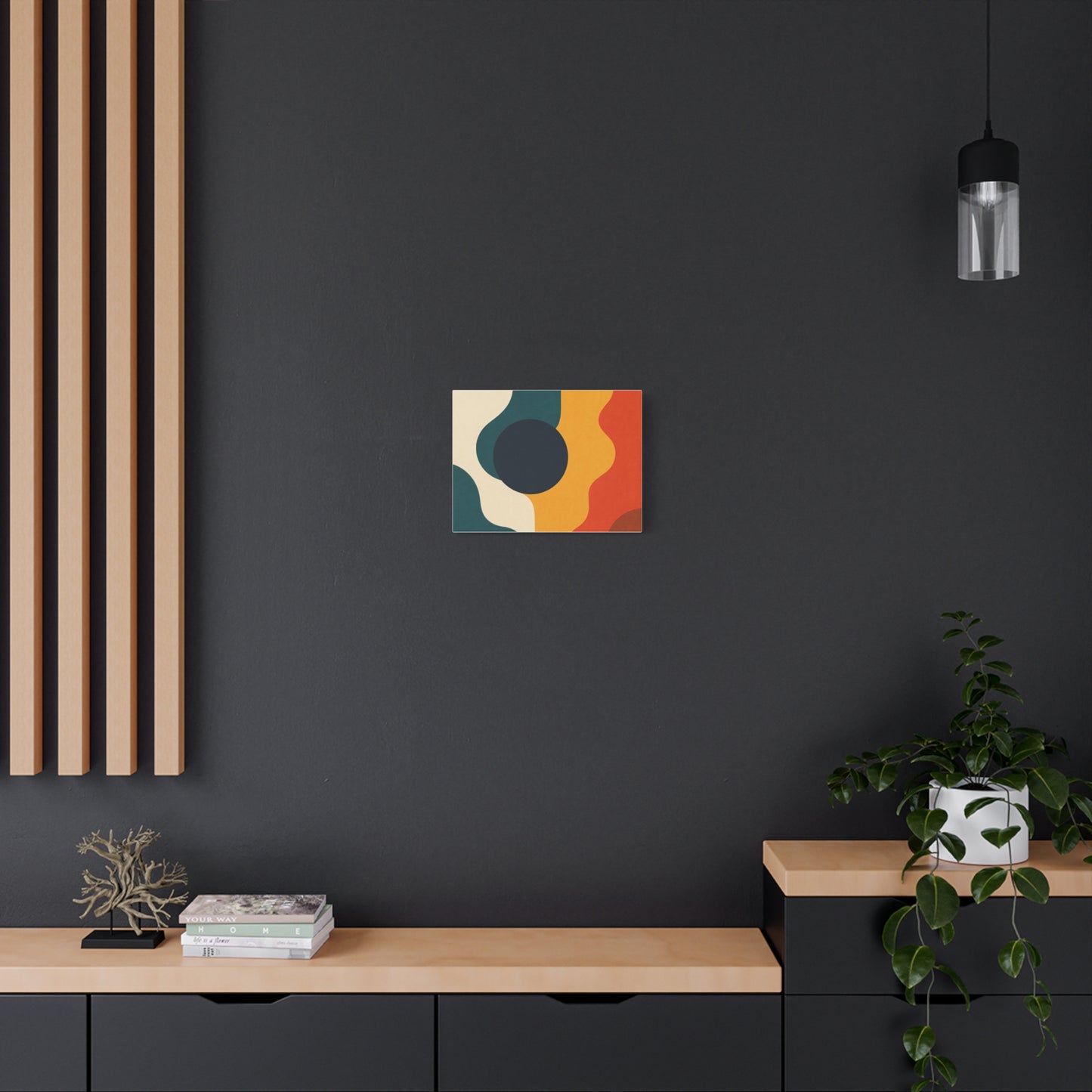 Abstract Retro Wave Matte Canvas Print — Mid Century Colorful Wall Art (Stretched 1.25")
