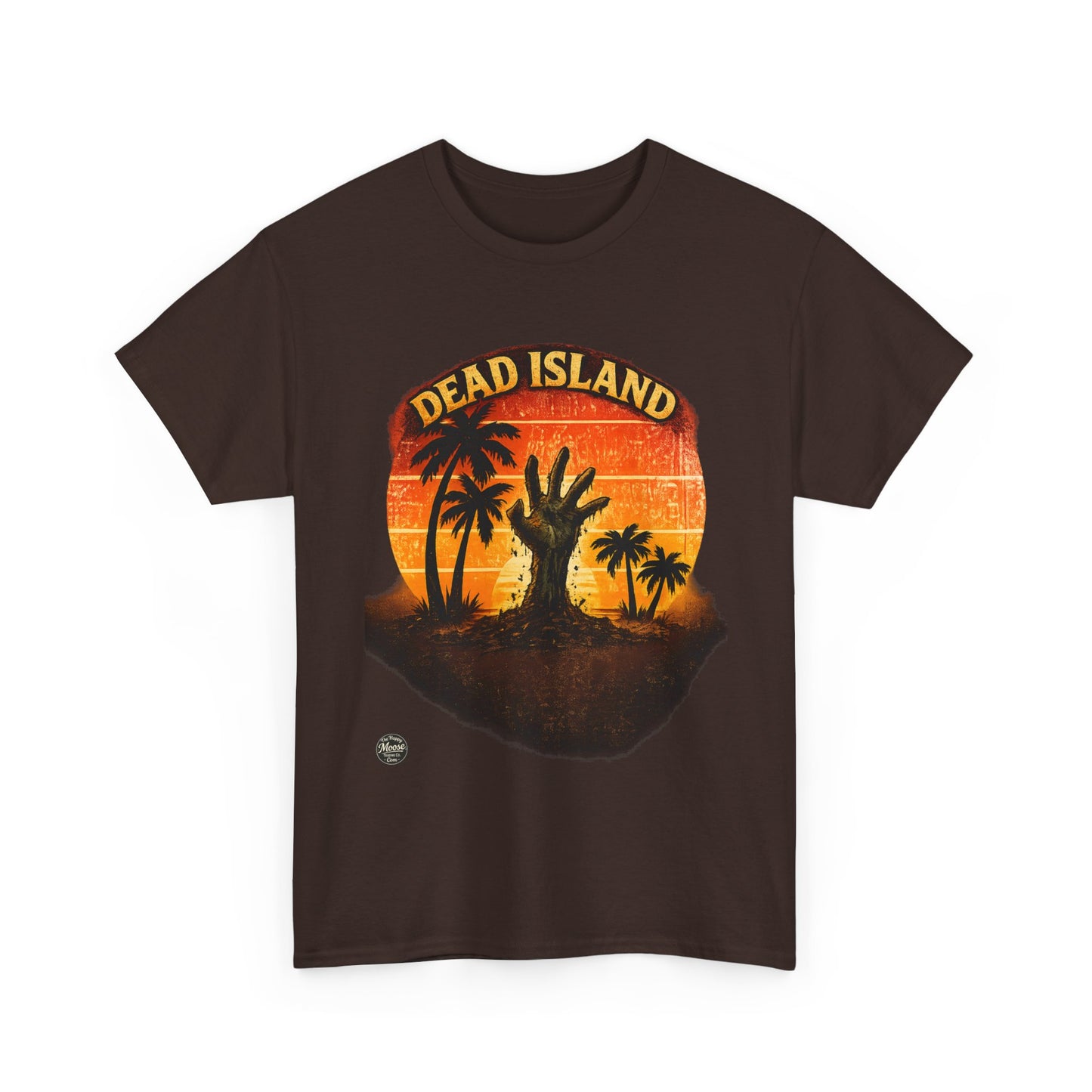 Dead Island Sunset Tee — Zombie Palm Tree Graphic T-Shirt