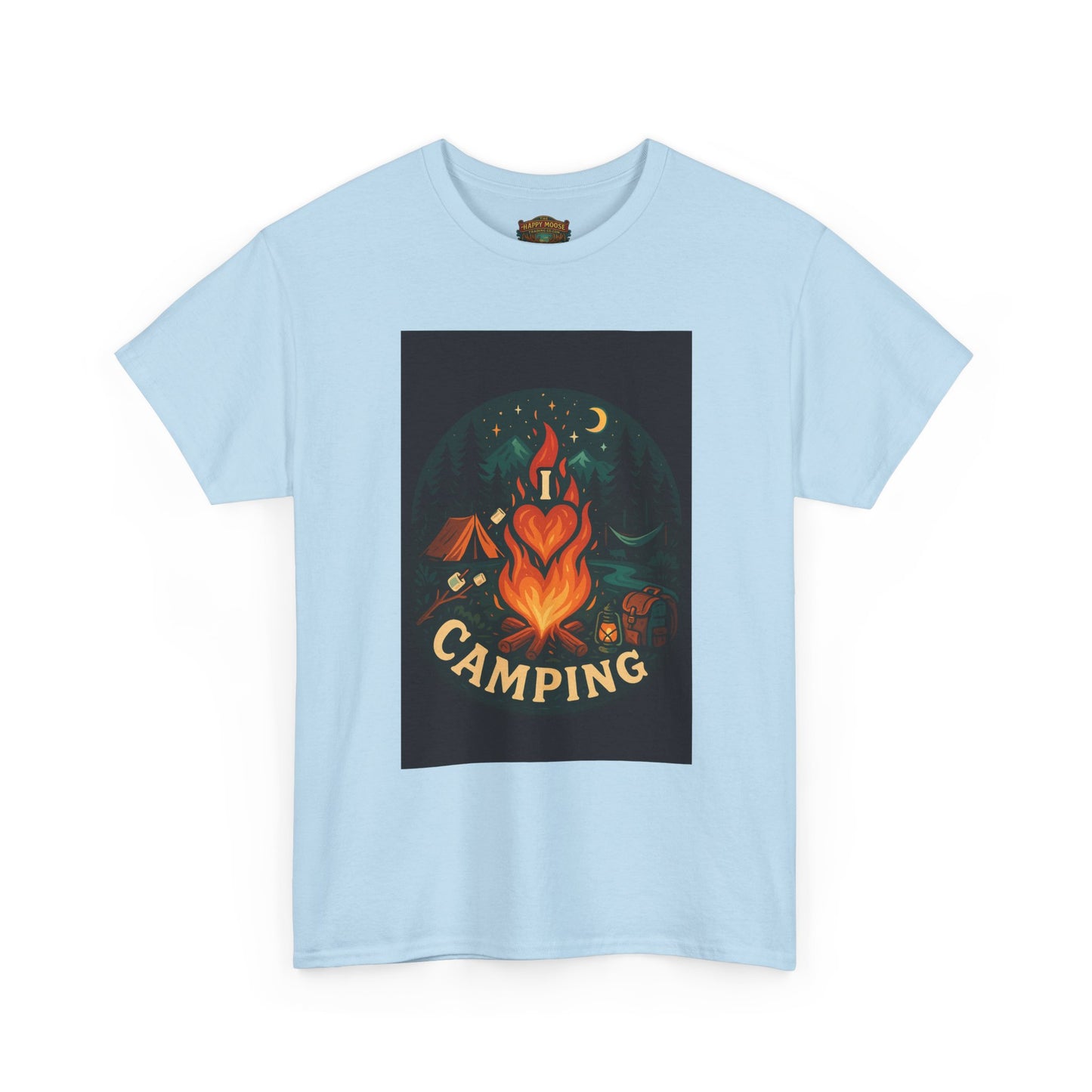 Camping Heart Campfire T-Shirt | Outdoor Adventure Graphic Tee