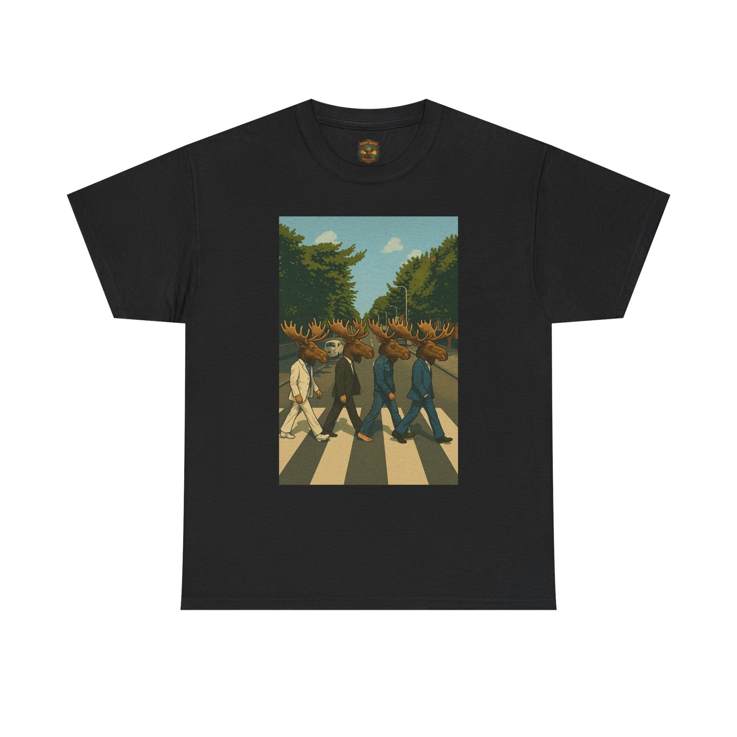 Moose Abbey Road Tee — Retro Parody Band Graphic T-Shirt