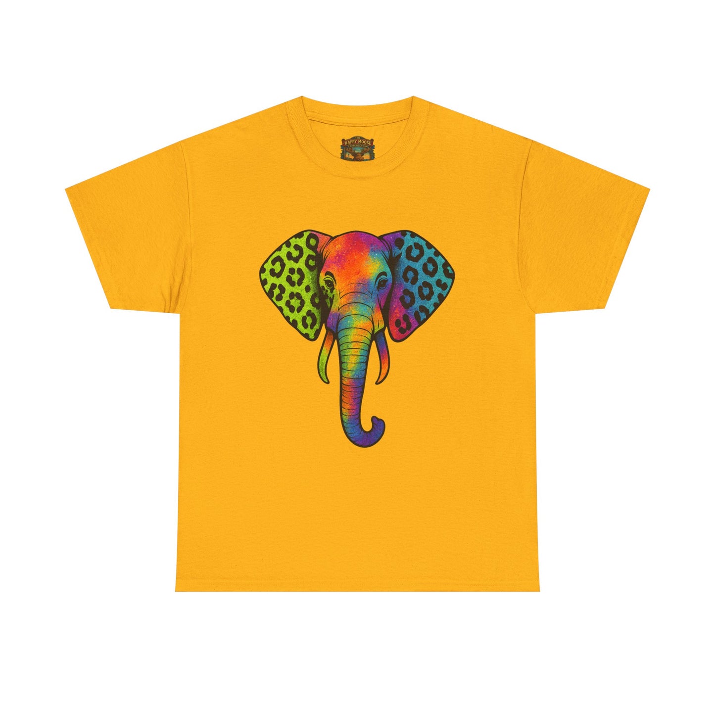 Colorful Leopard Print Elephant T-Shirt