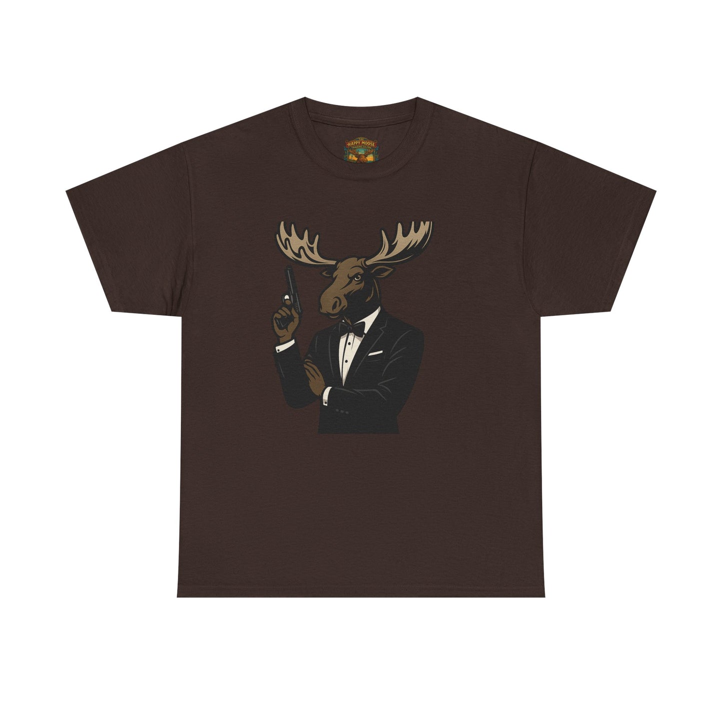 Moose in Tuxedo Graphic Tee — Gentlemen Moose Novelty T‑Shirt