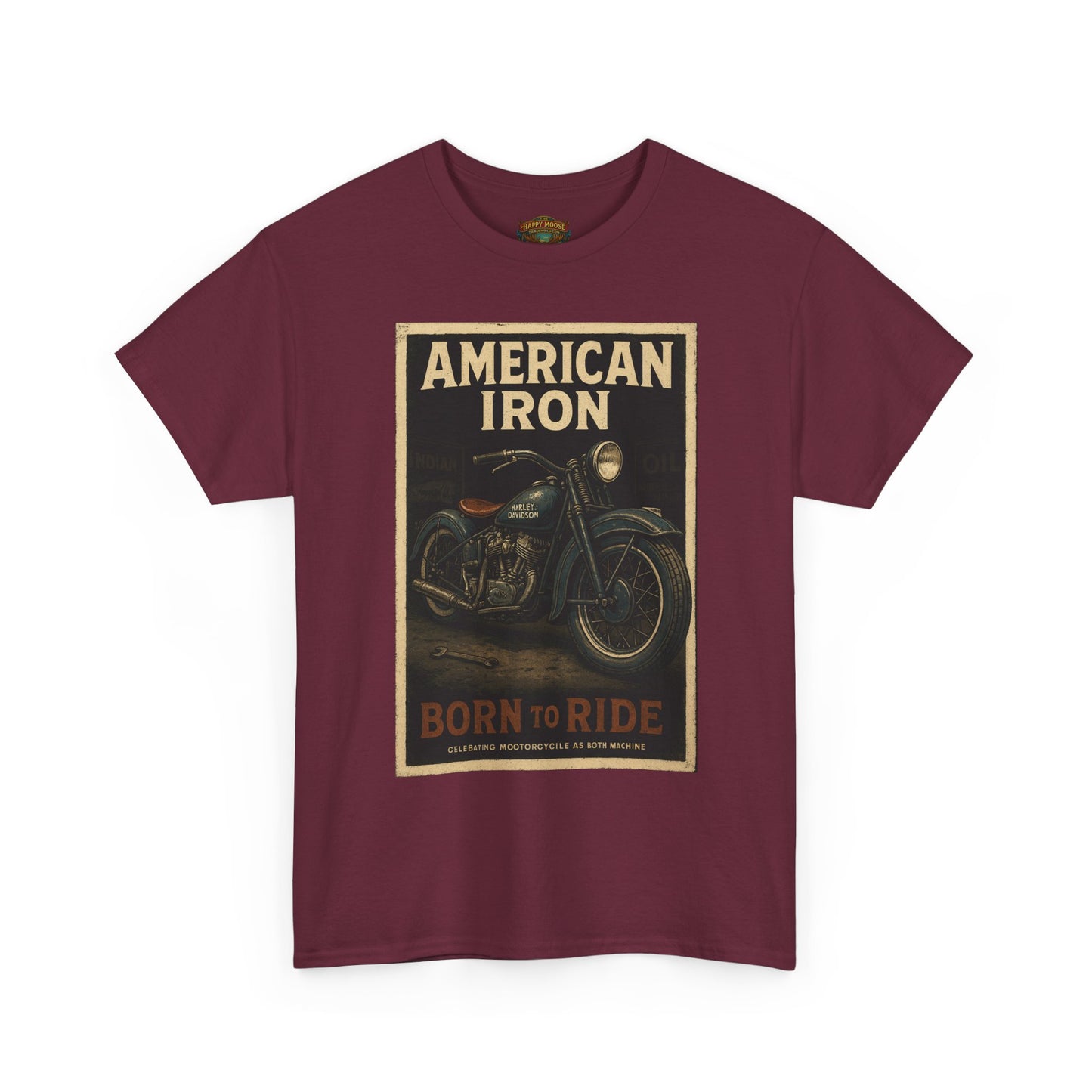 American Iron Motorcycle Poster Tee | Born to Ride