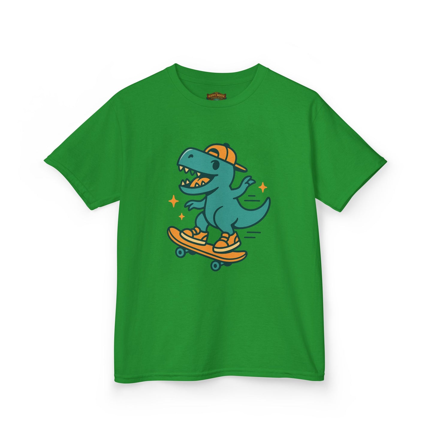 Kids Skateboarding Dino Tee — Cute Skateboard T‑Rex Graphic Shirt