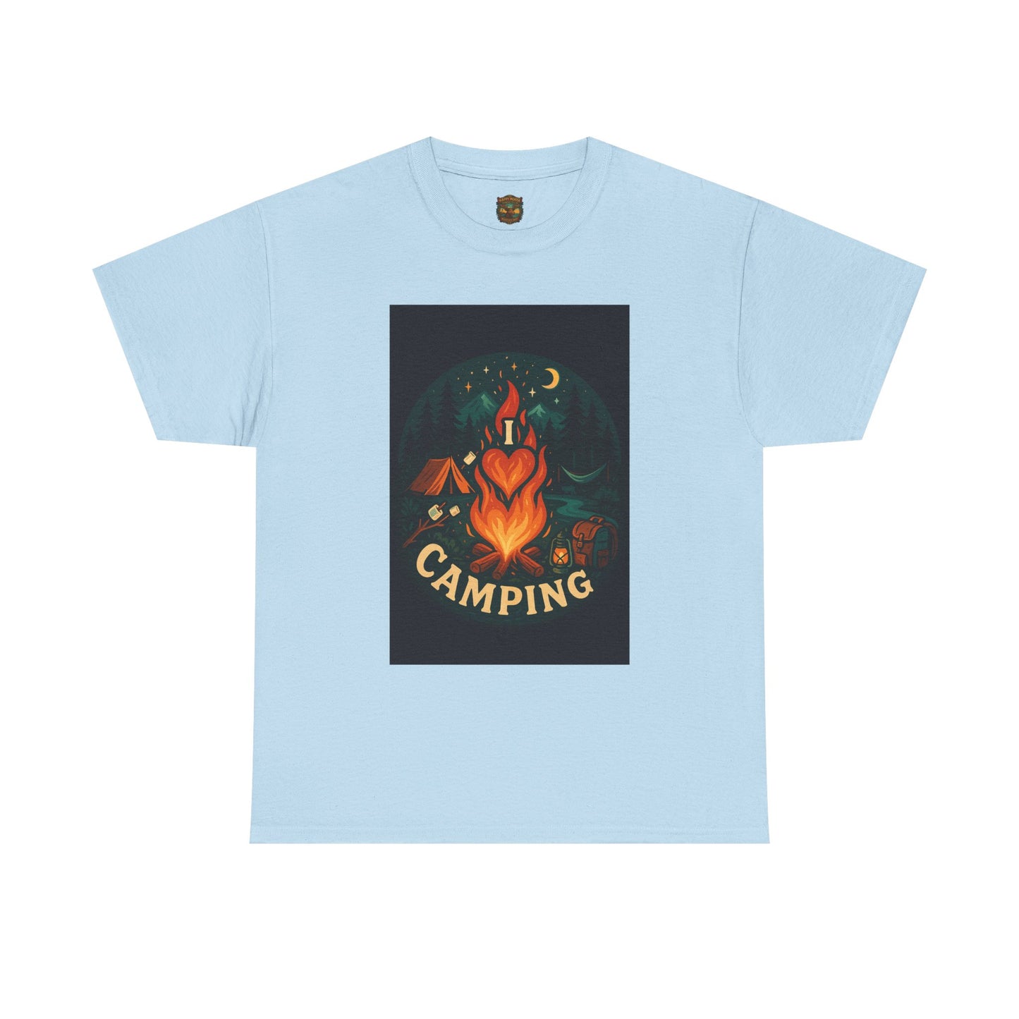 Camping Heart Campfire T-Shirt | Outdoor Adventure Graphic Tee