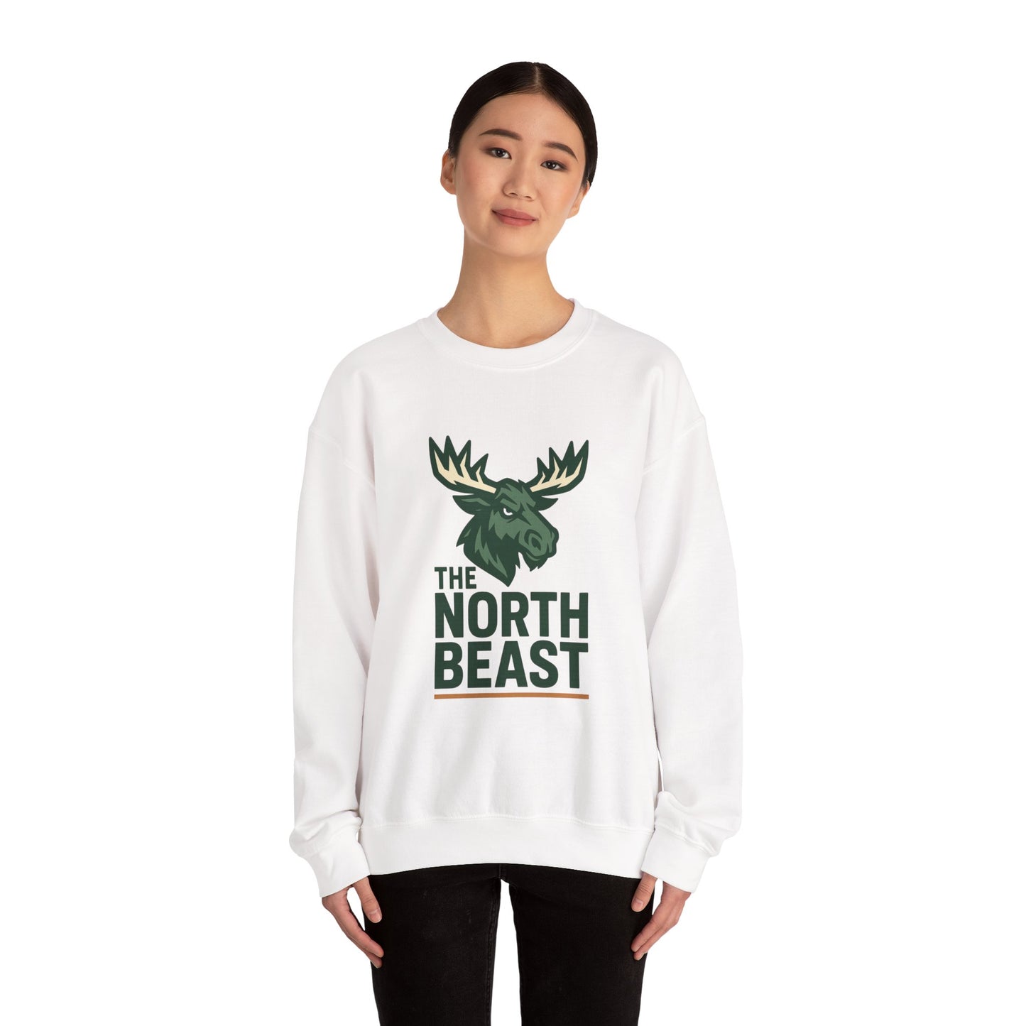 Crewneck Sweatshirt — "The North Beast" Moose Logo Pullover