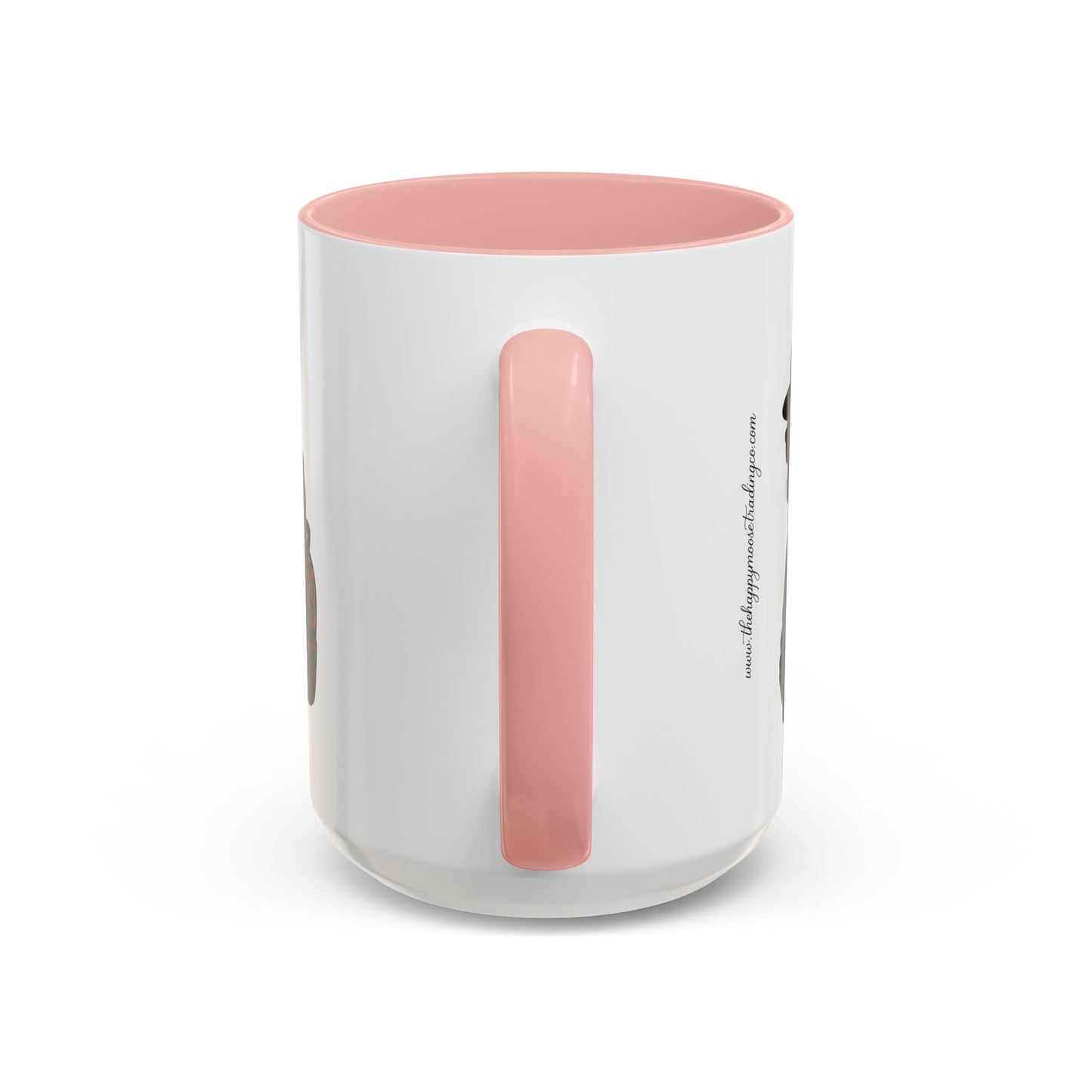 Pug Mug — Red Accent Coffee Mug with Hipster Pug Illustration (11/15oz)