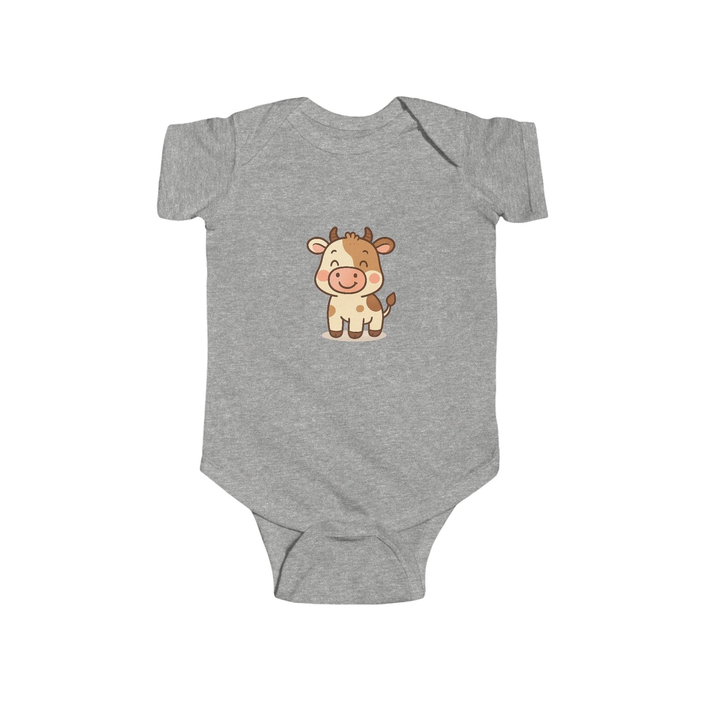 Baby Vest Infant Bodysuit - Adorable Cartoon Cow Adorable