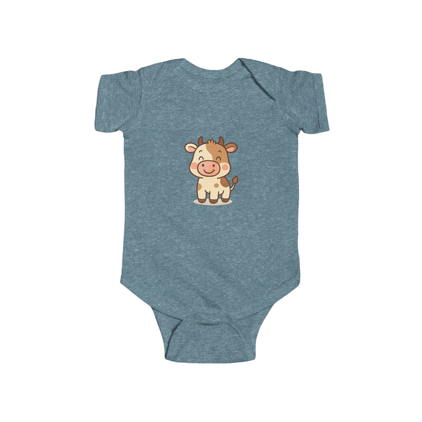 Baby Vest Infant Bodysuit - Adorable Cartoon Cow Adorable