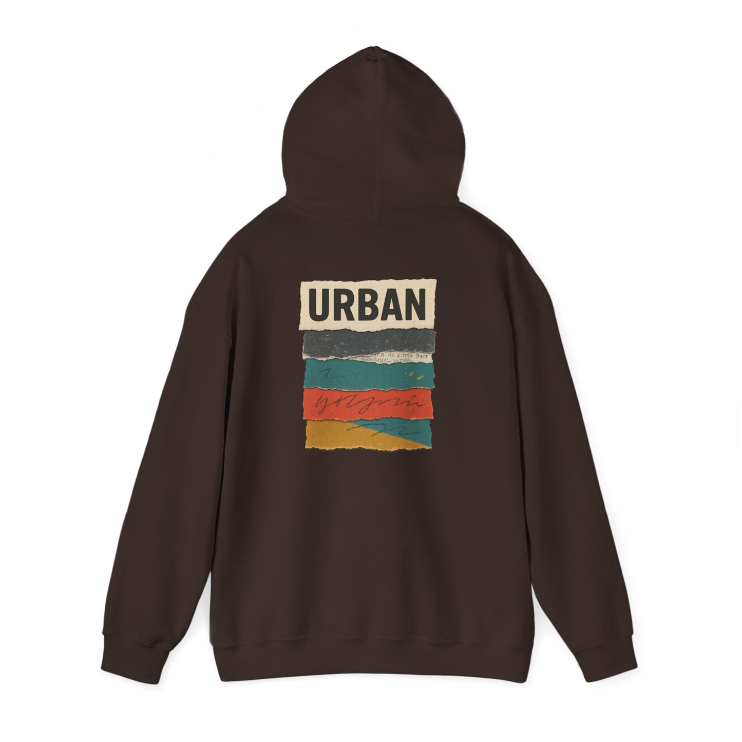 Hoodie — Retro 'Urban' Striped Vintage Paint-Texture Pullover