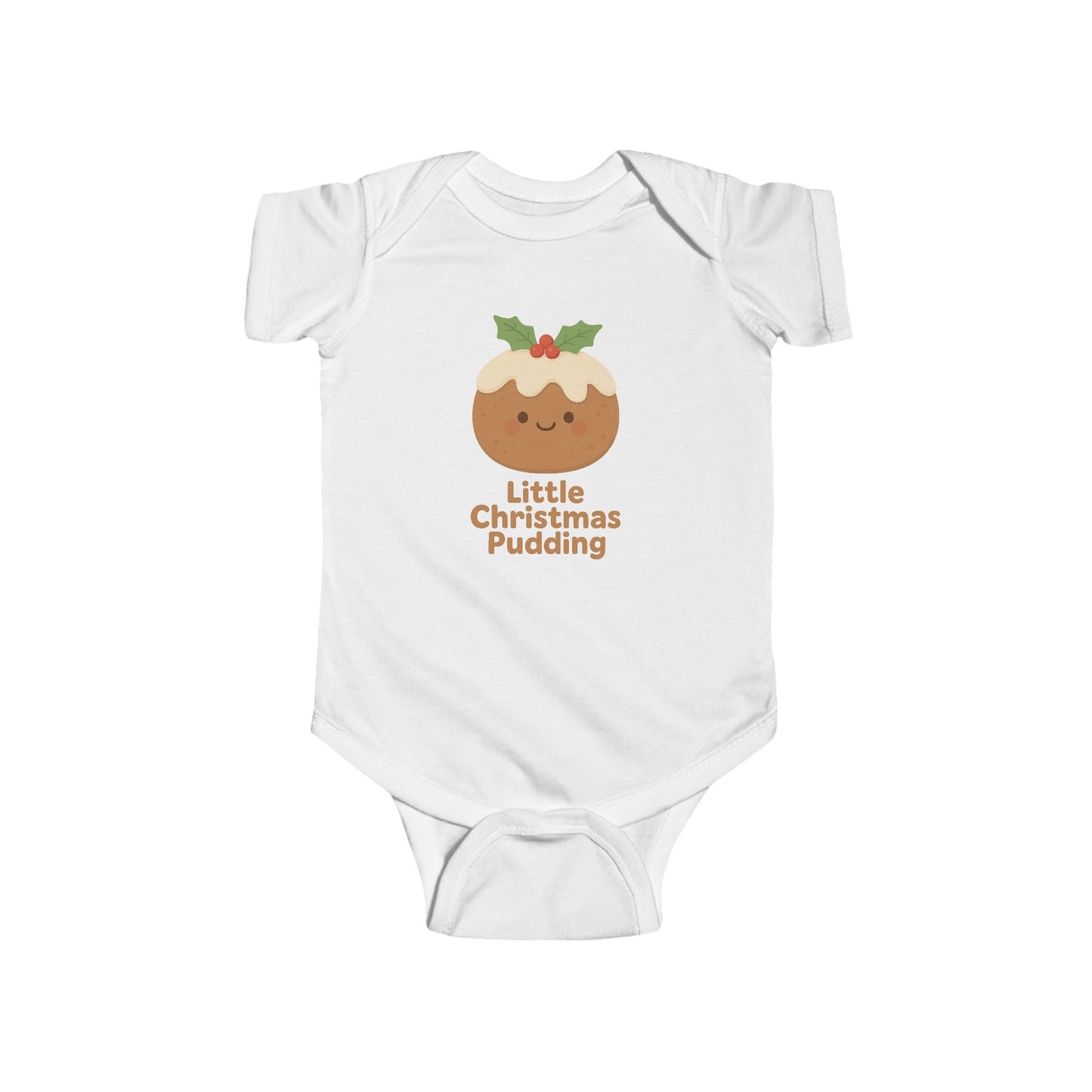 Baby Vest Infant Bodysuit - "Little Christmas Pudding" Christmas Holiday