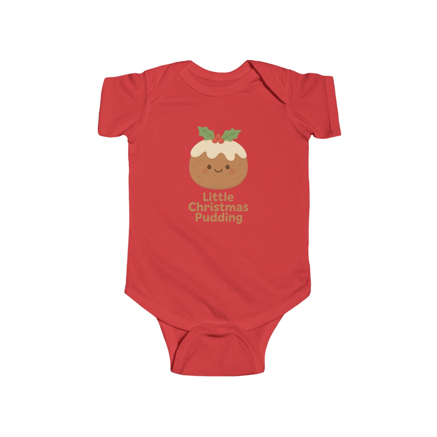Baby Bodysuit - "Little Christmas Pudding" Holiday Onesie
