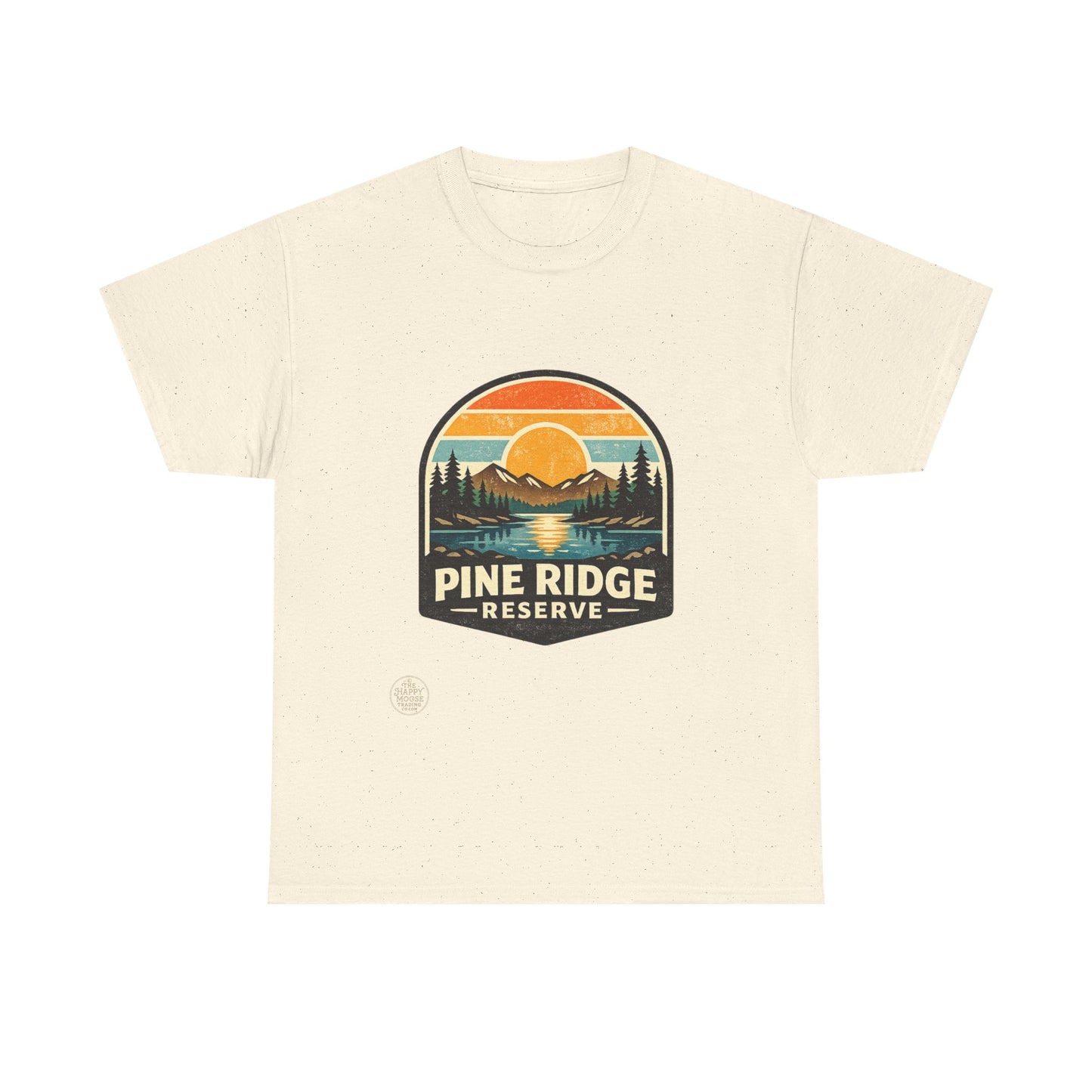 Pine Ridge Reserve TShirt — Vintage Sunset Mountain Camping T-Shirt