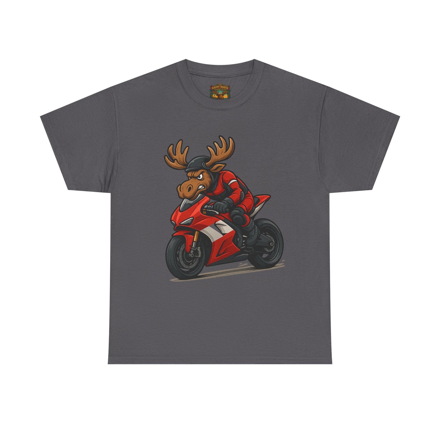 Motorcycle Moose T-Shirt — Funny Biker Graphic Tee