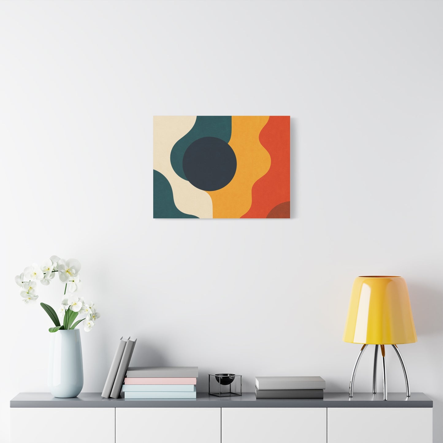 Abstract Retro Wave Matte Canvas Print — Mid Century Colorful Wall Art (Stretched 1.25")