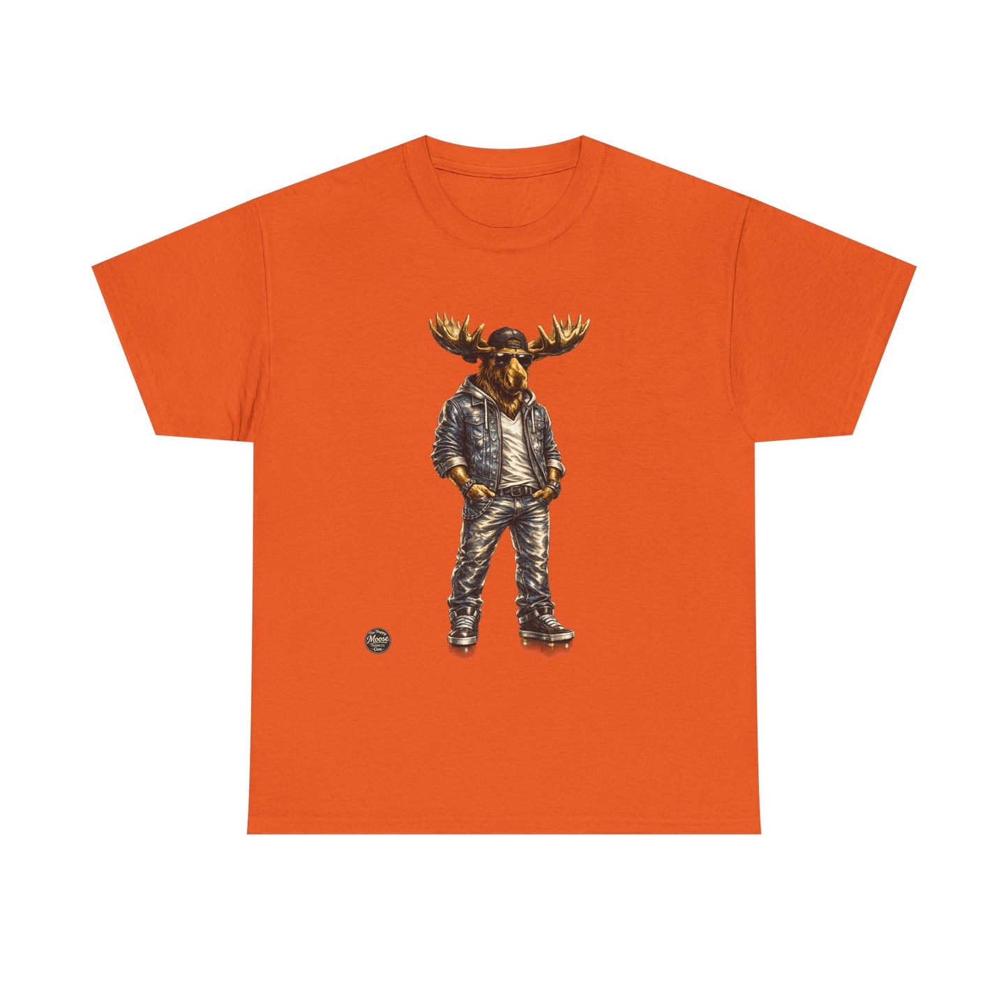 Rustic Urban Moose Graphic Tee — Outdoorsy Moose Illustration T-Shirt