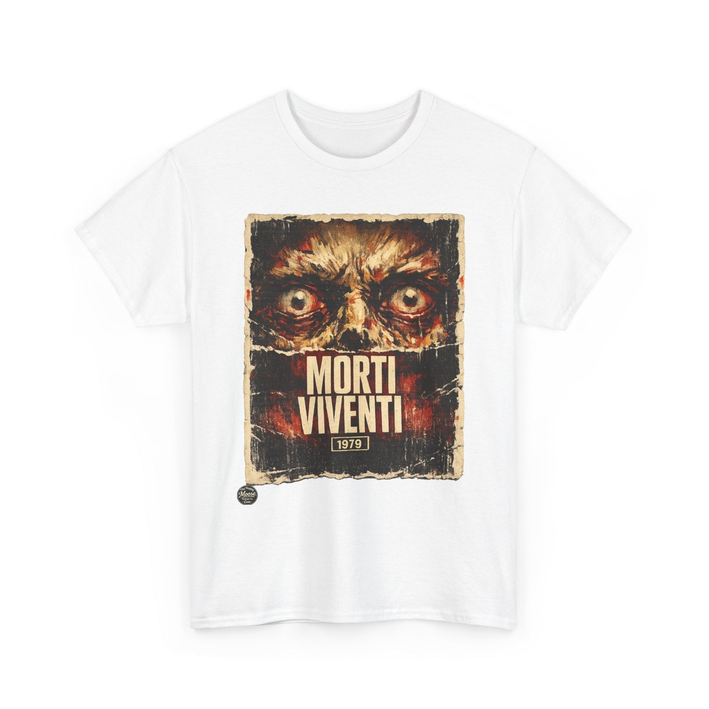 Zombie Horror Poster Tee — "Morti Viventi" Graphic T‑Shirt  EZ001