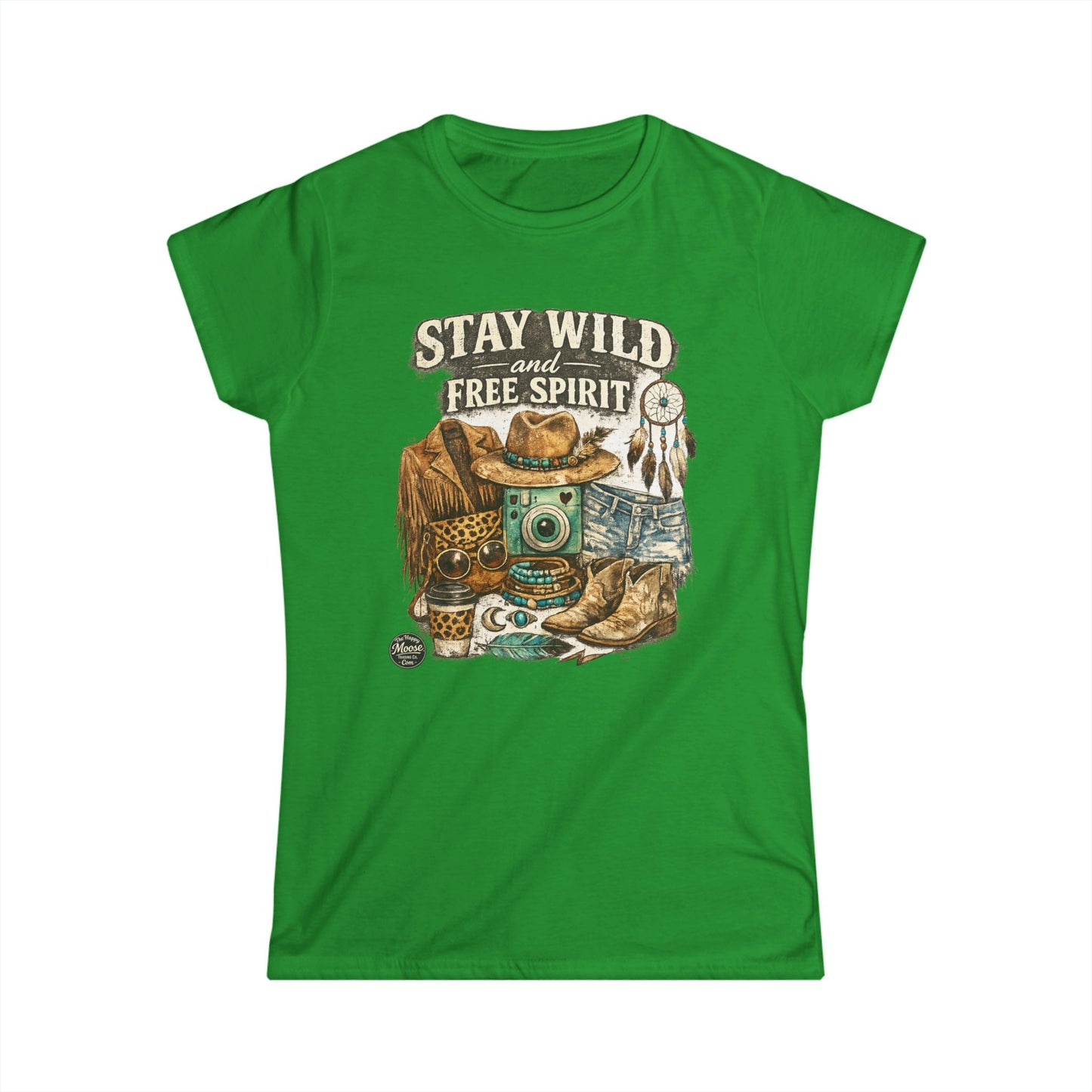 Boho Western "Stay Wild and Free" Women's Tee